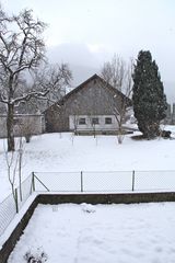 Schneetreiben vor meinem Fenster . . .