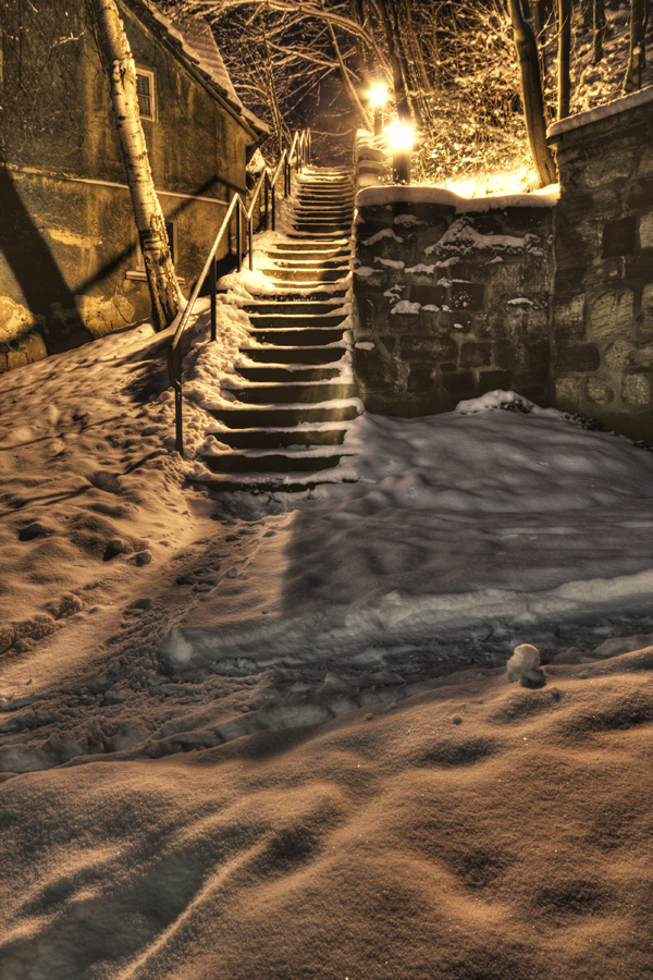 Schneetreppe