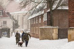 Schneeüberfall in Münster