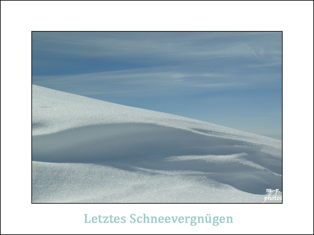 Schneevergnügen vor dem Frühlingserwachen