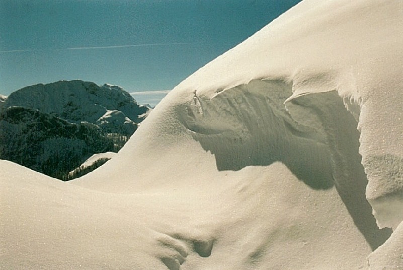 Schneeverwehung auf dem Jenner