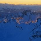 Schneeverwehung auf der Zugspitze