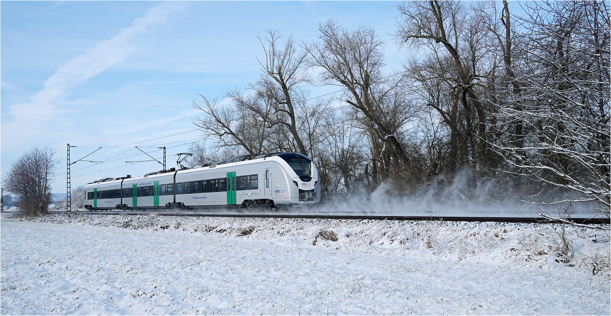 Schneeverwirbelungen