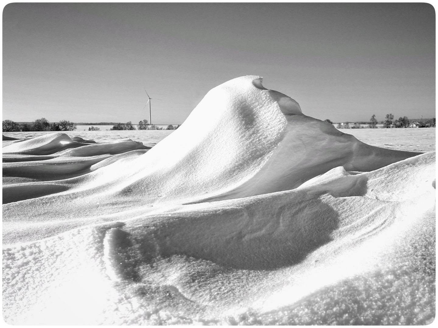 Schneewehe auf der rauhen Alb