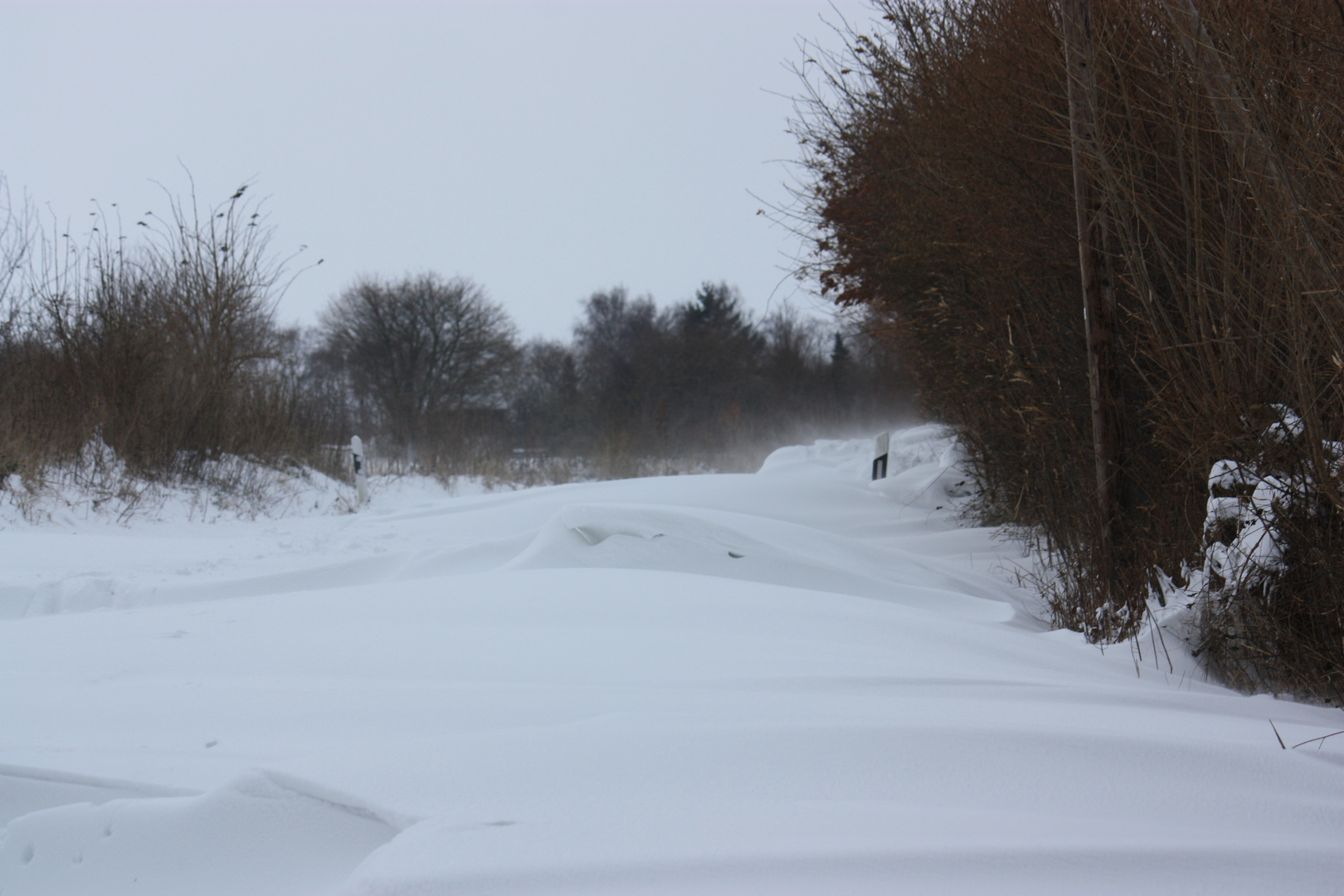 Schneewehe in Aktion