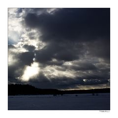 Schneewolken am Vesijärven