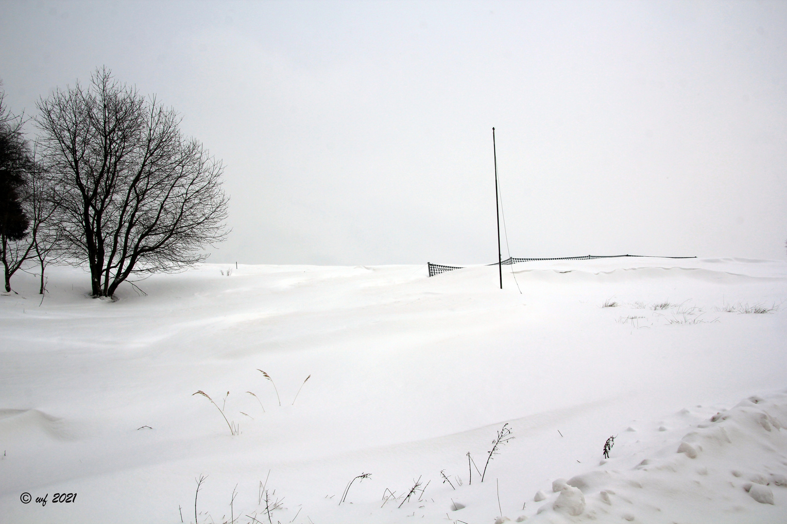 Schneezäune in Betrieb