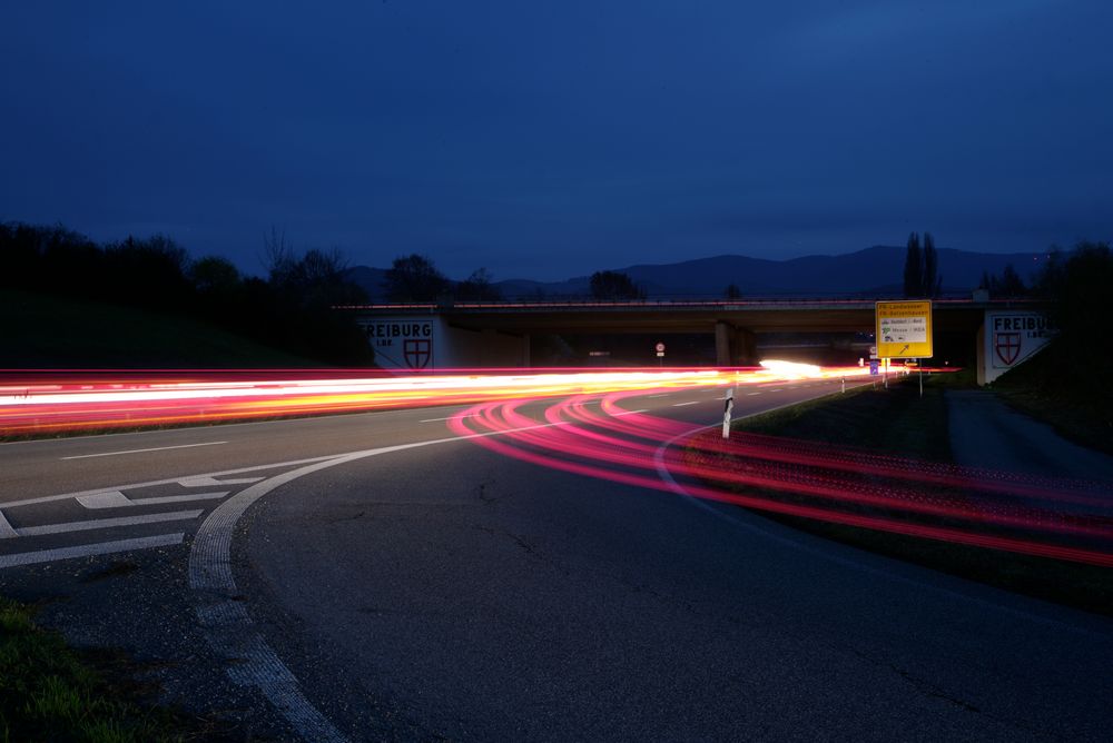 Schnellstraße Richtung Freiburg