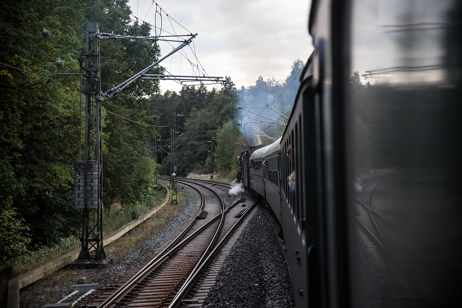 Schnellzugfahrt durch Franken