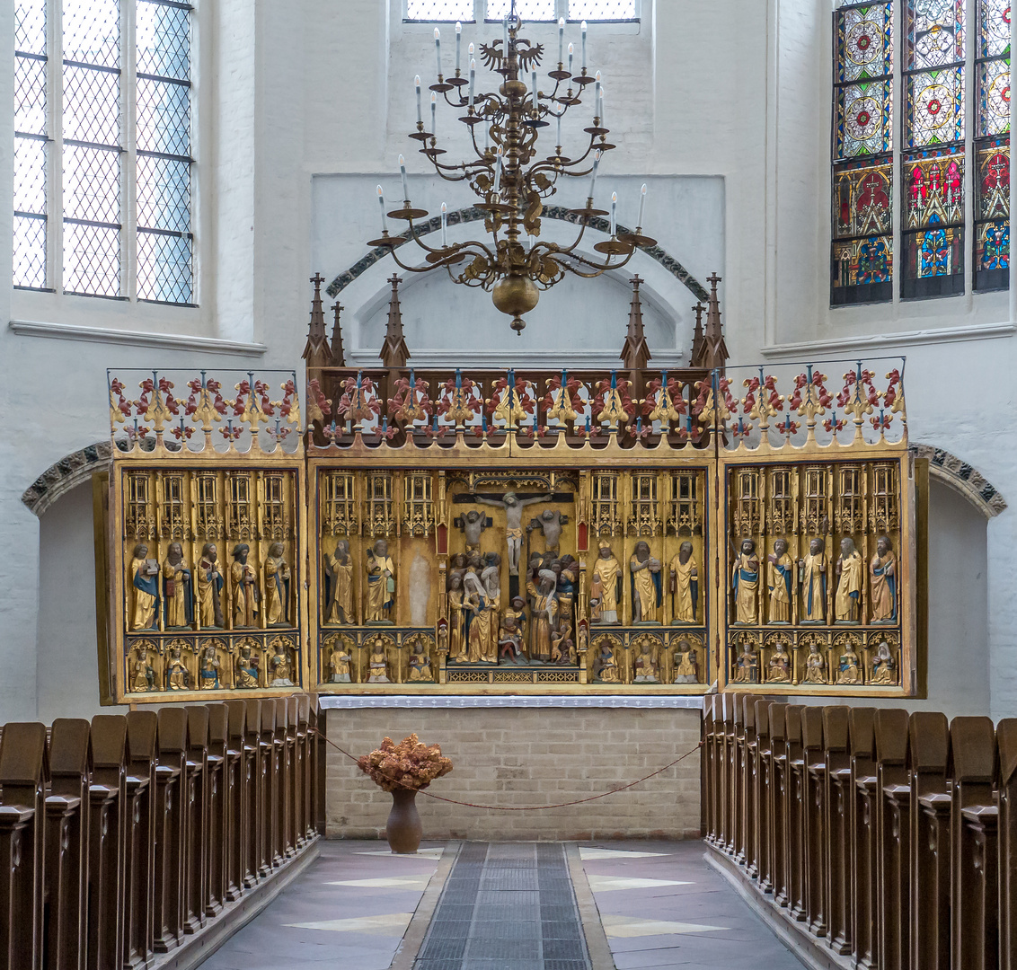 Schnitzaltar in der St. Marienkirche Rostock