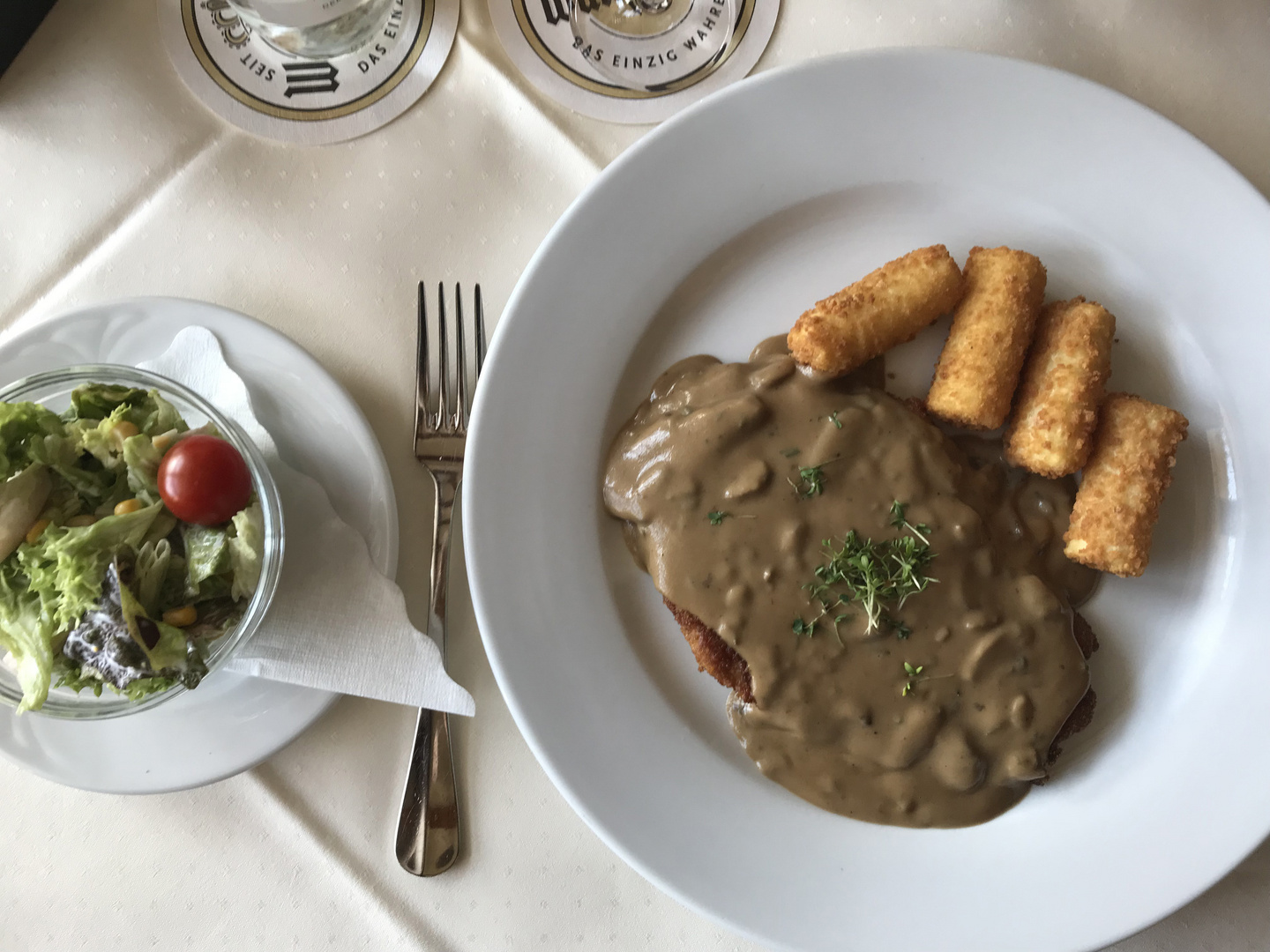 Schnitzel mit Champignons