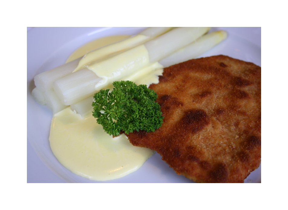 Schnitzel mit Spargel...