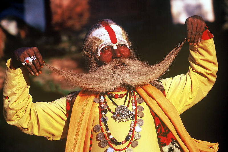 Schnurrbart- Sadhu (Baba), Pashupatinath, Nepal