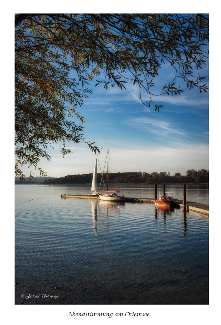 Schön war´s, Sonnenuntergang am Chiemsee