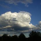 Schön Wetterwolken dirket vor der Haustür