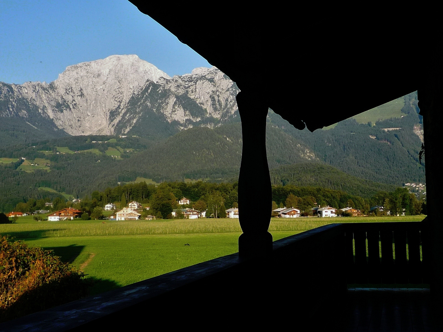 Schönau am Königssee: Balkonblick zum Hohen Göll