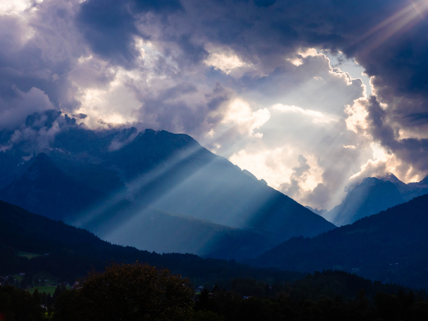 Schönau am Königssee (Berchtesgadener Land) - Blick auf die Alpen