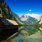 Schönau am Königssee (Nationalpark Berchtesgaden) - Blick vom Obersee auf die Alpen