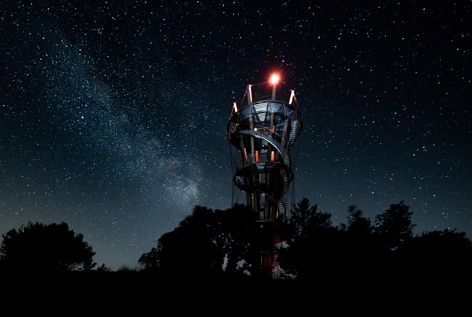 Schönbuchturm bei Nacht