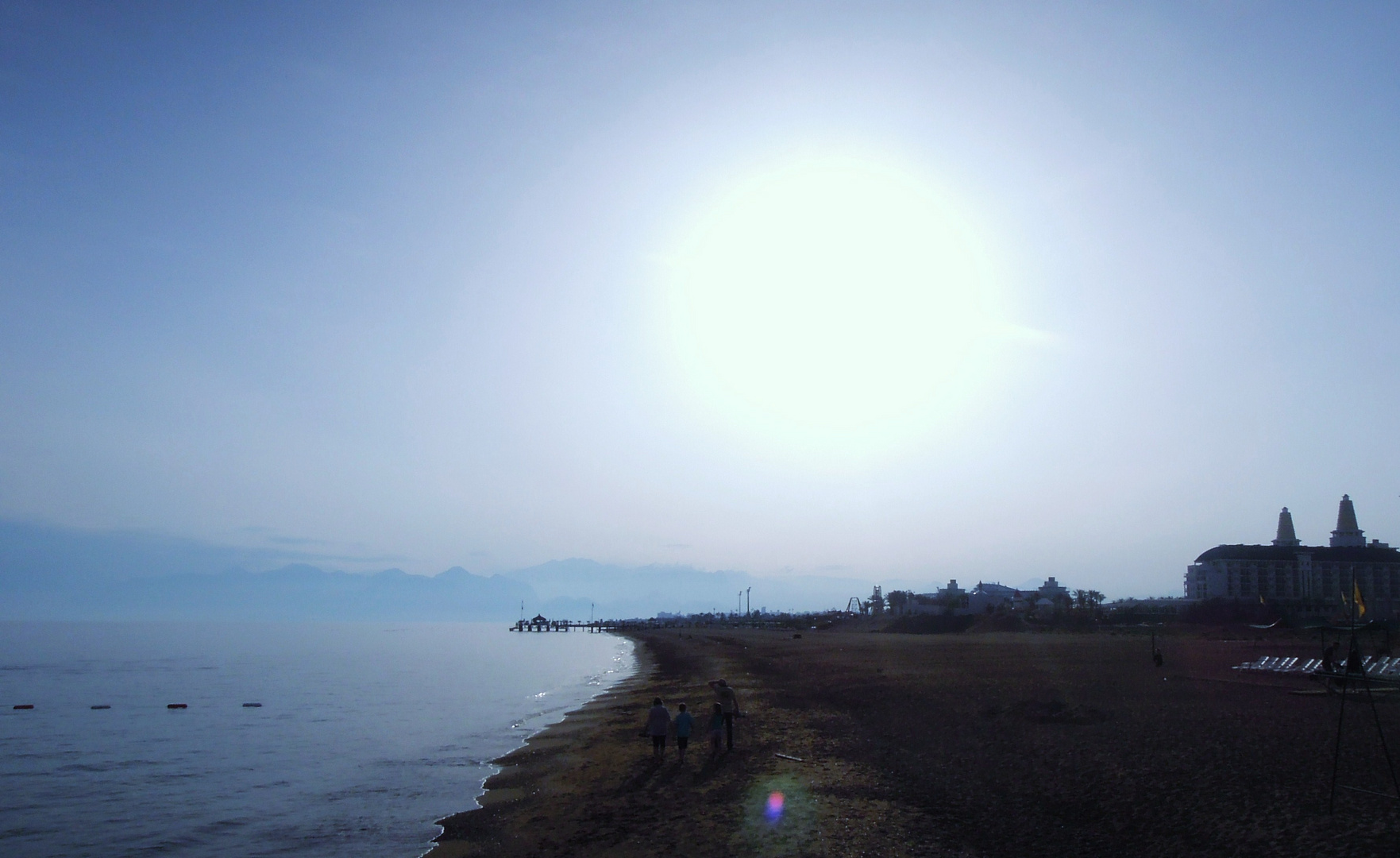 Schöne Abendstimmung am Strand