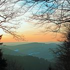 Schöne Aussicht abends von der Eisenstraße