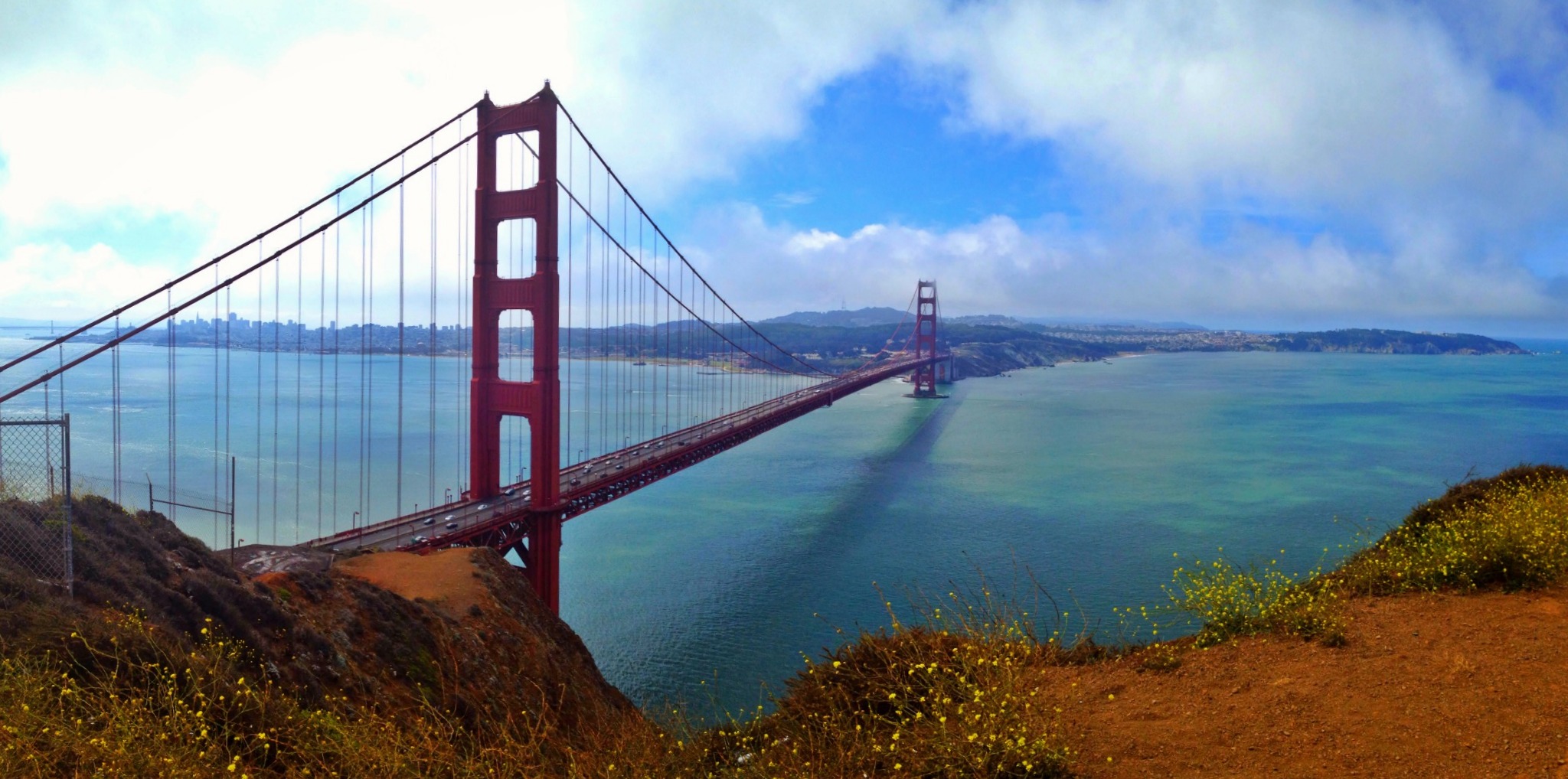 Schöne Aussicht auf die Golden Gate Bridge