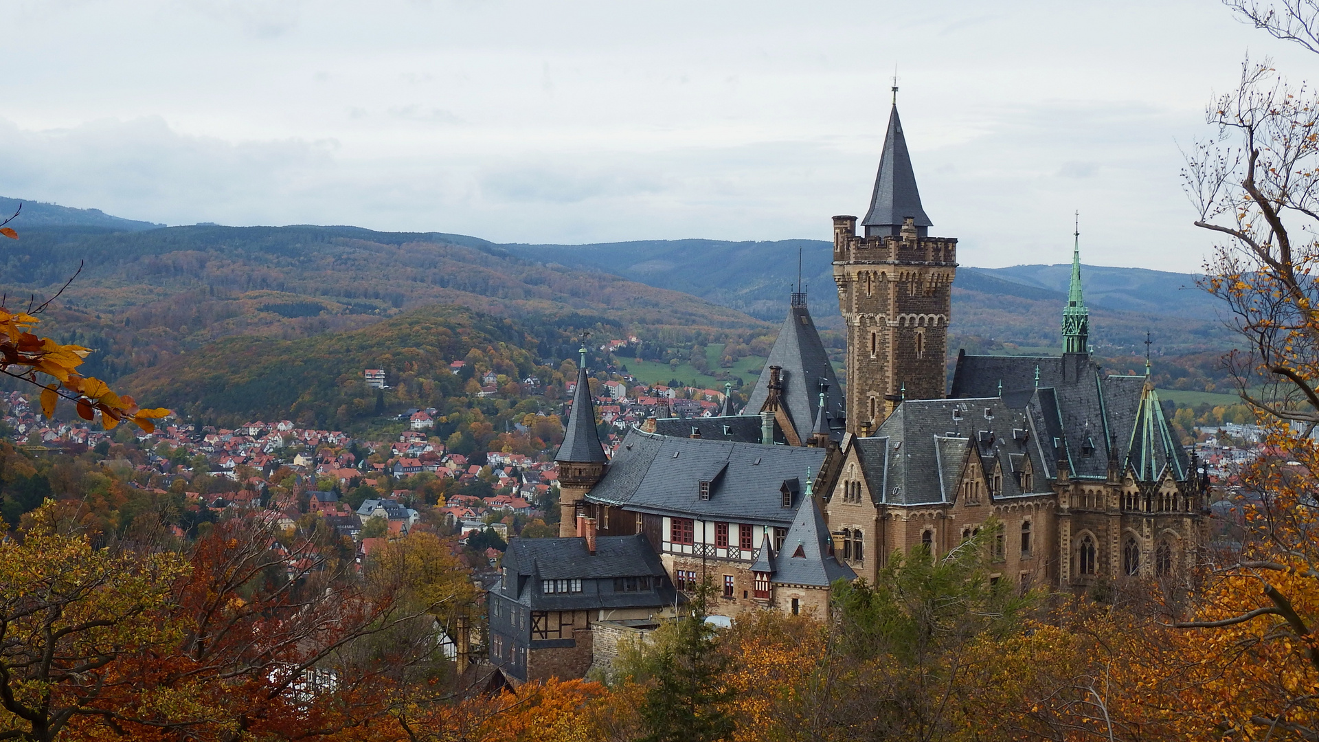 Schöne Aussicht über Wernigerode