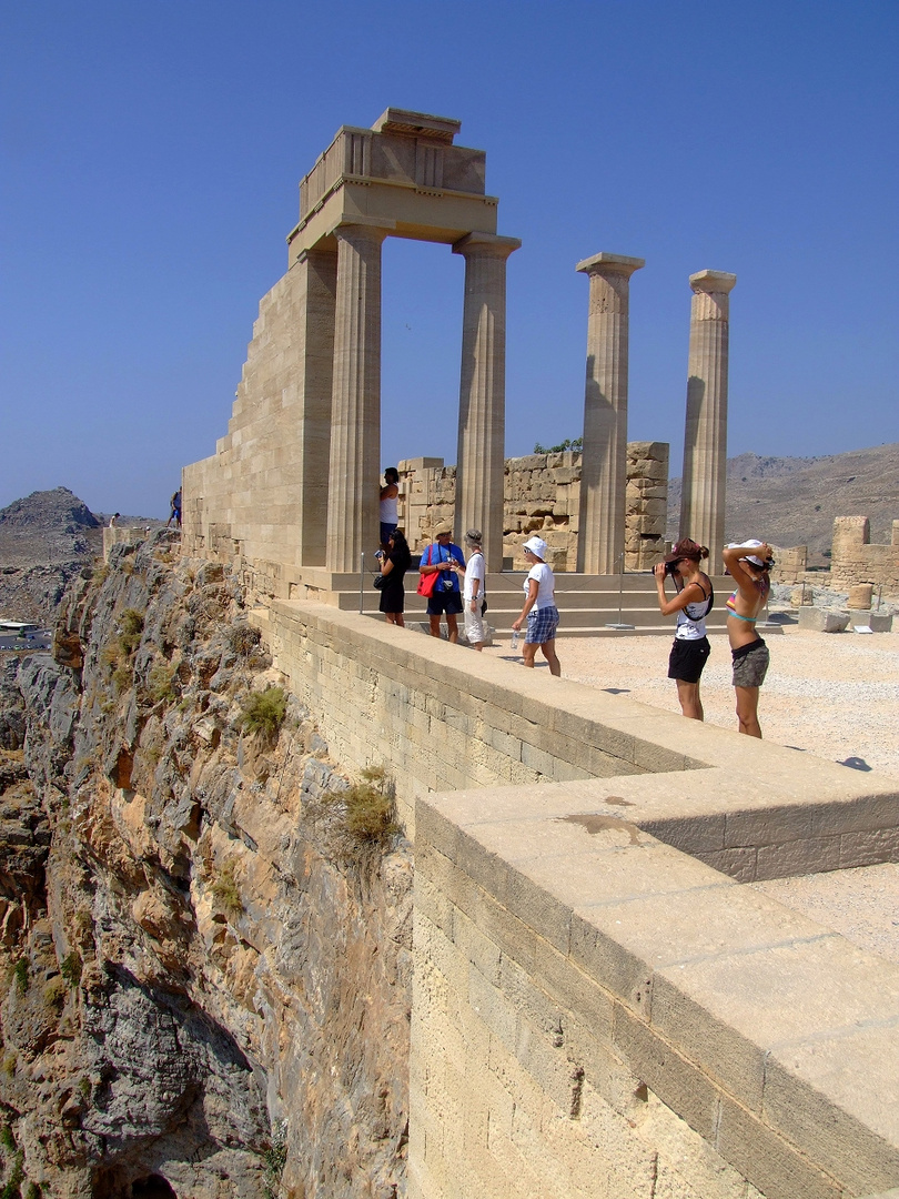 Schöne Aussicht von Lindos.