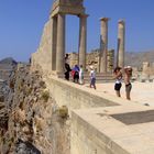 Schöne Aussicht von Lindos.