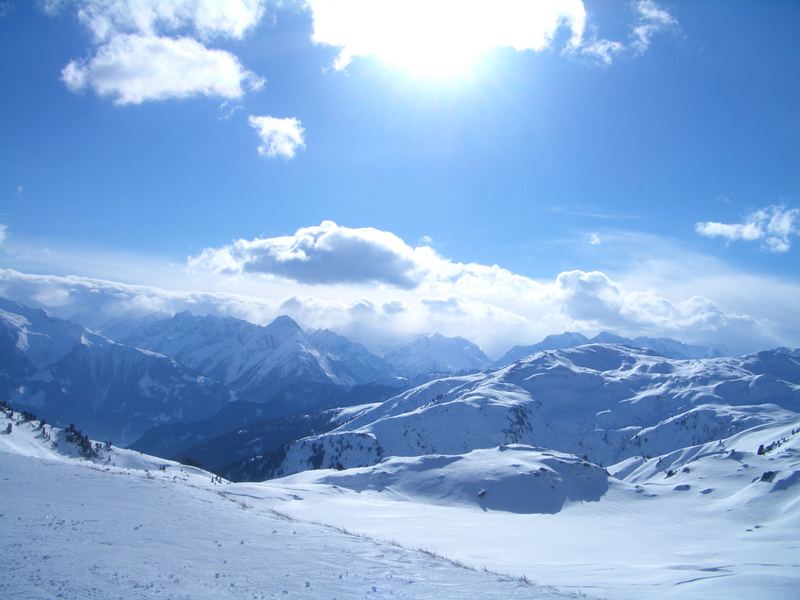 Schone Berglandschaft Mit Sonne Und Himmel Foto Bild Landschaft Gletscher Berge Bilder Auf Fotocommunity