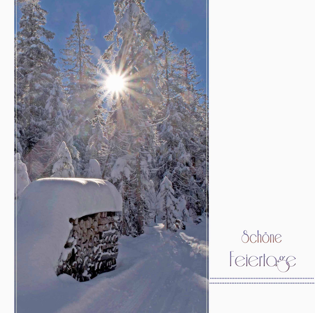 SCHÖNE FEIERTAGE Foto & Bild spezial, weihnachtskarten, karten und
