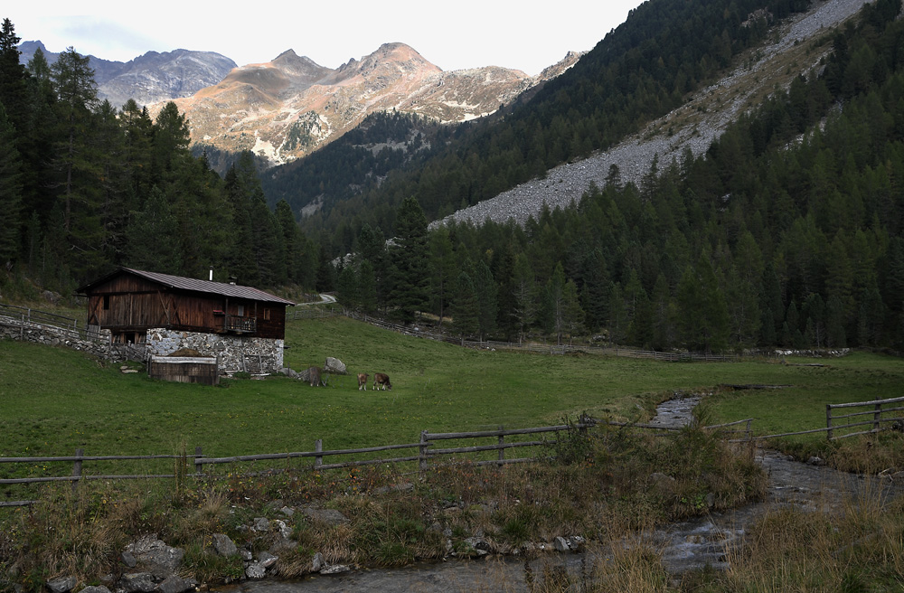 schöne idyllische Almhütte