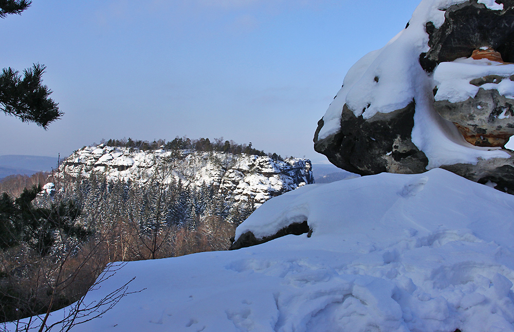 Schöne Januarsonne auf dem Gorisch und in diesem Zusammenhang...