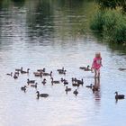 Schöne Mädchen in der Natur