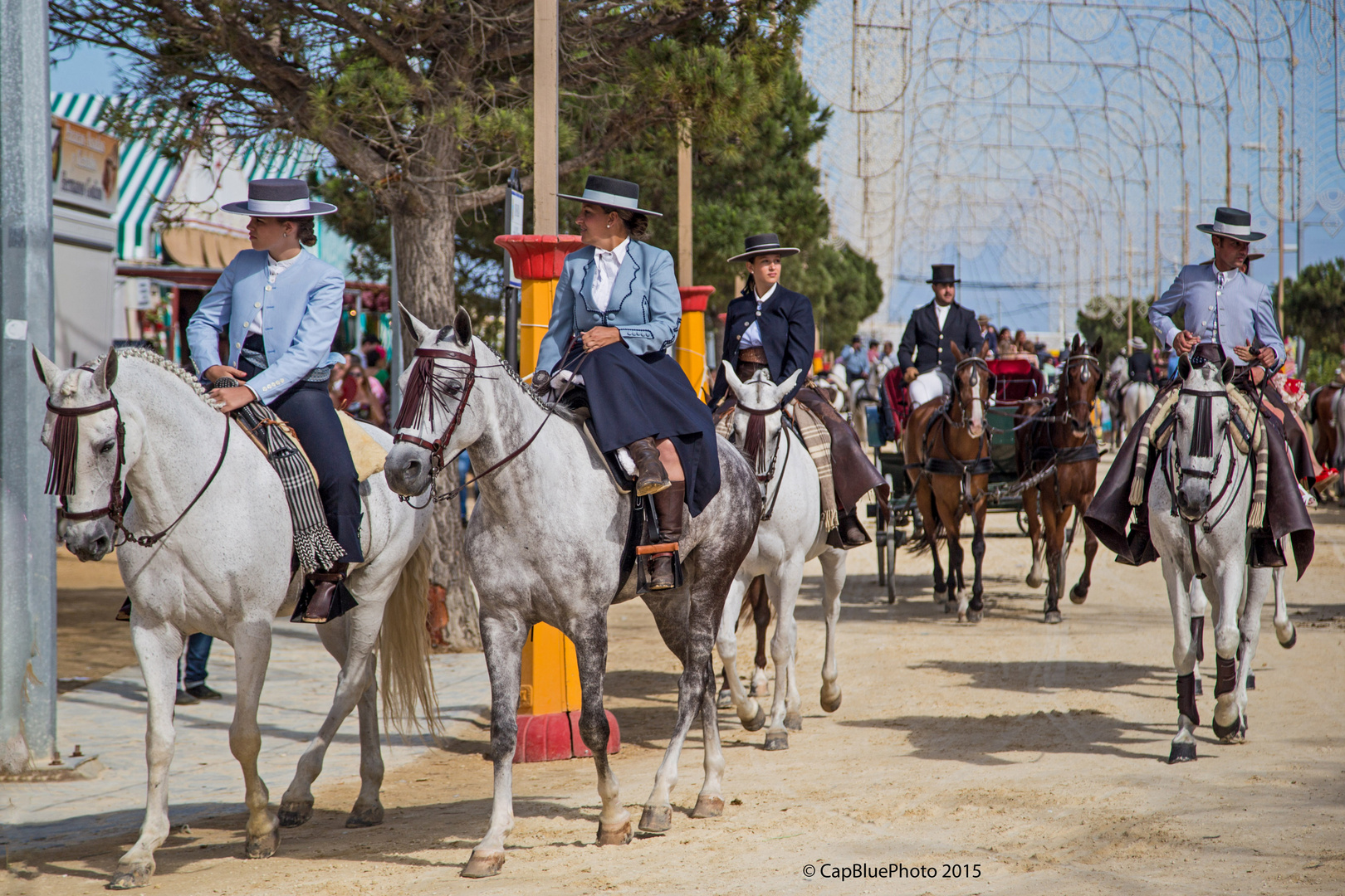 Schöne Reiterinnen und Reiter Feria Chiclana