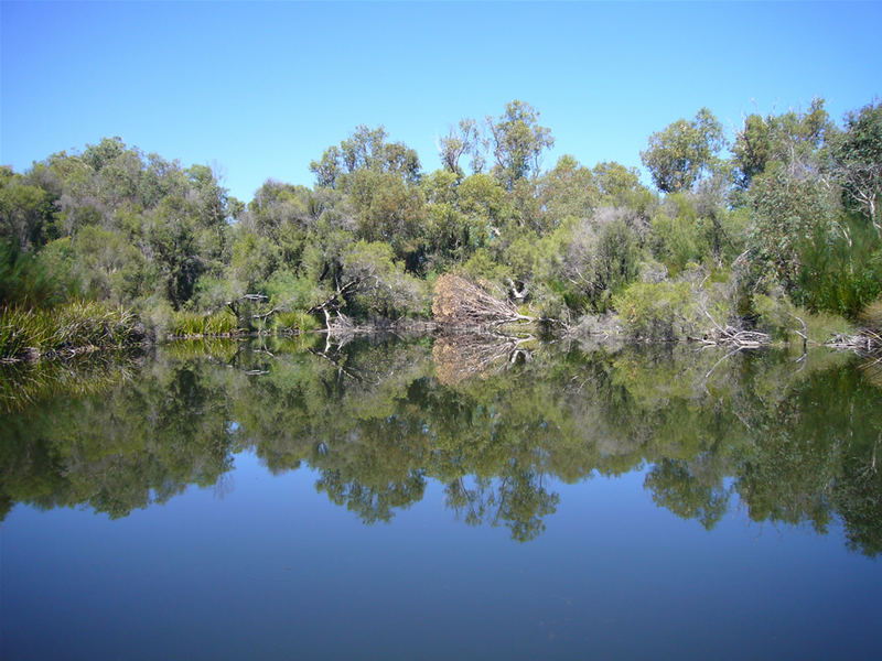 Schöne Spiegelung im Wasser