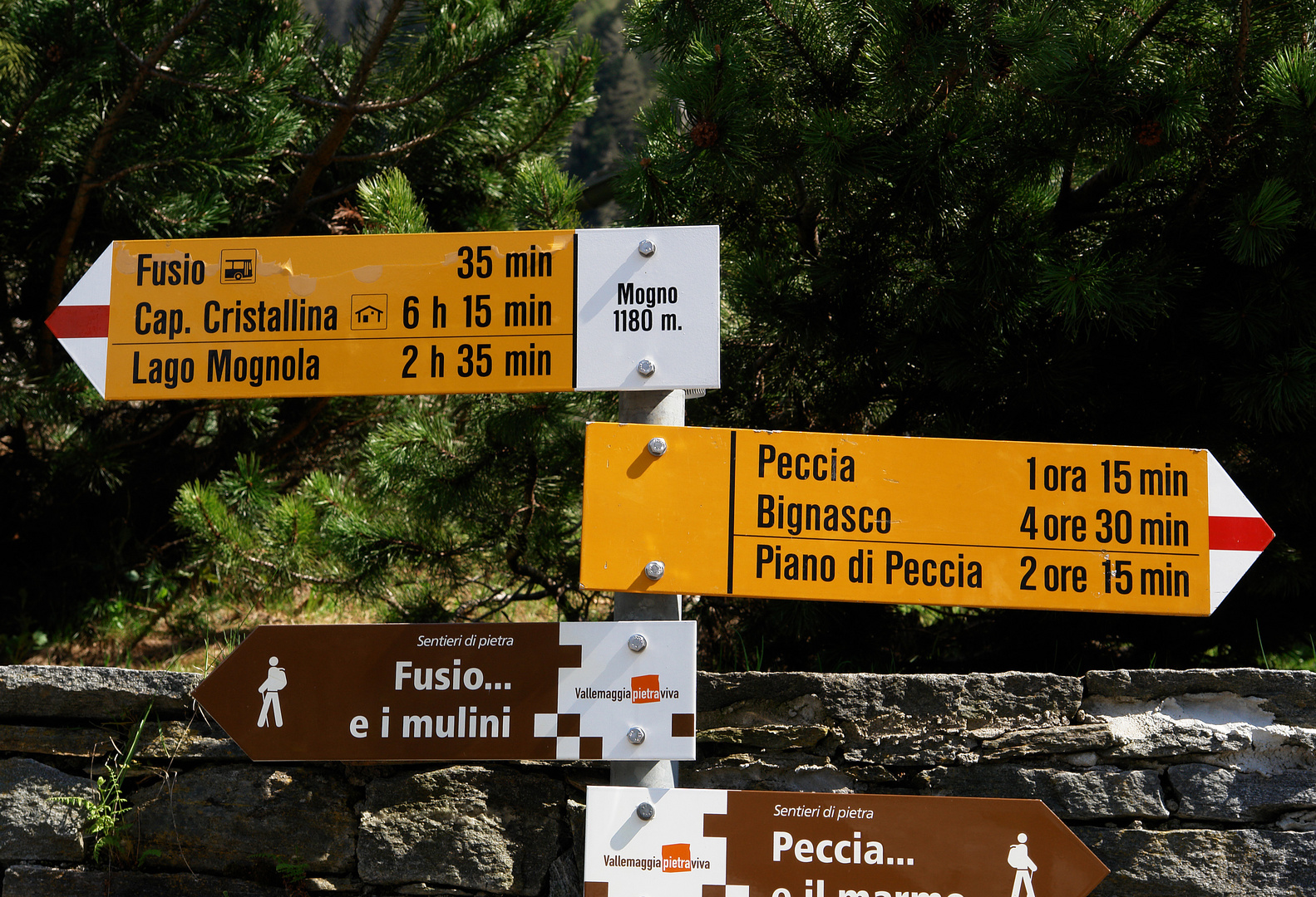 schöne Wanderwege im Maggia-Tal