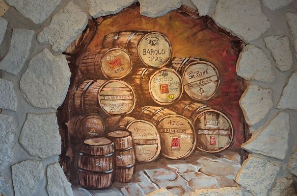 Schöne Wandmalerei  - Ein Hingucker ...