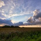 Schöne Wolkenbildung an der Nordsee vor Sylt