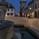 Schönebeck, Blick vom Marktbrunnen zum Salzturm