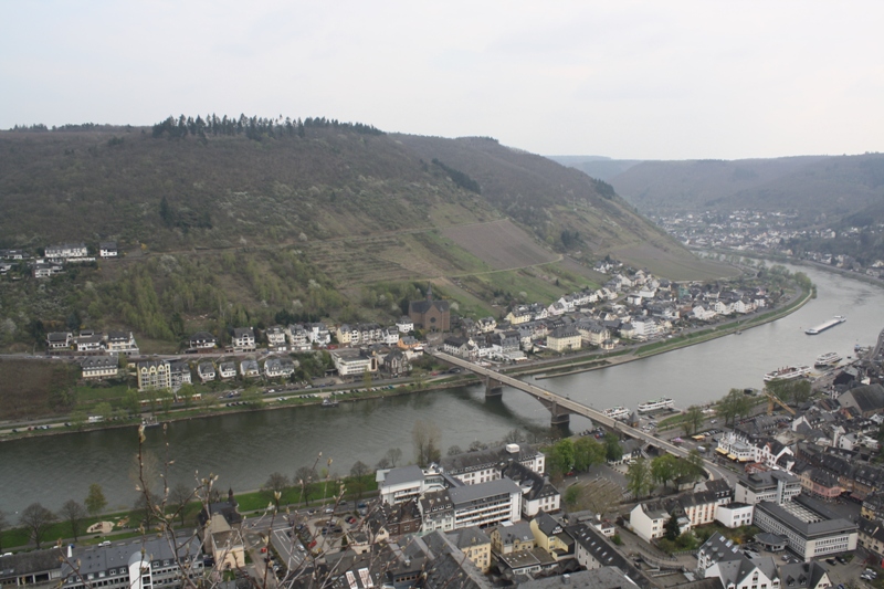 schöner ausblick auf den rhein/mosel  in cochem