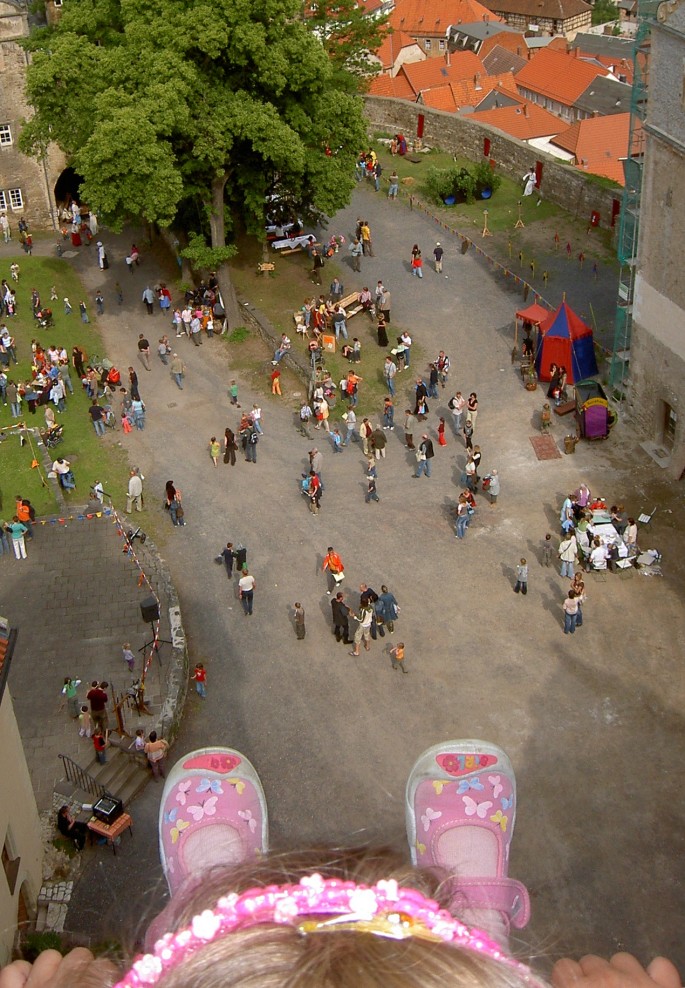 schöner AUSBLICK, vom Raniser Burgturm