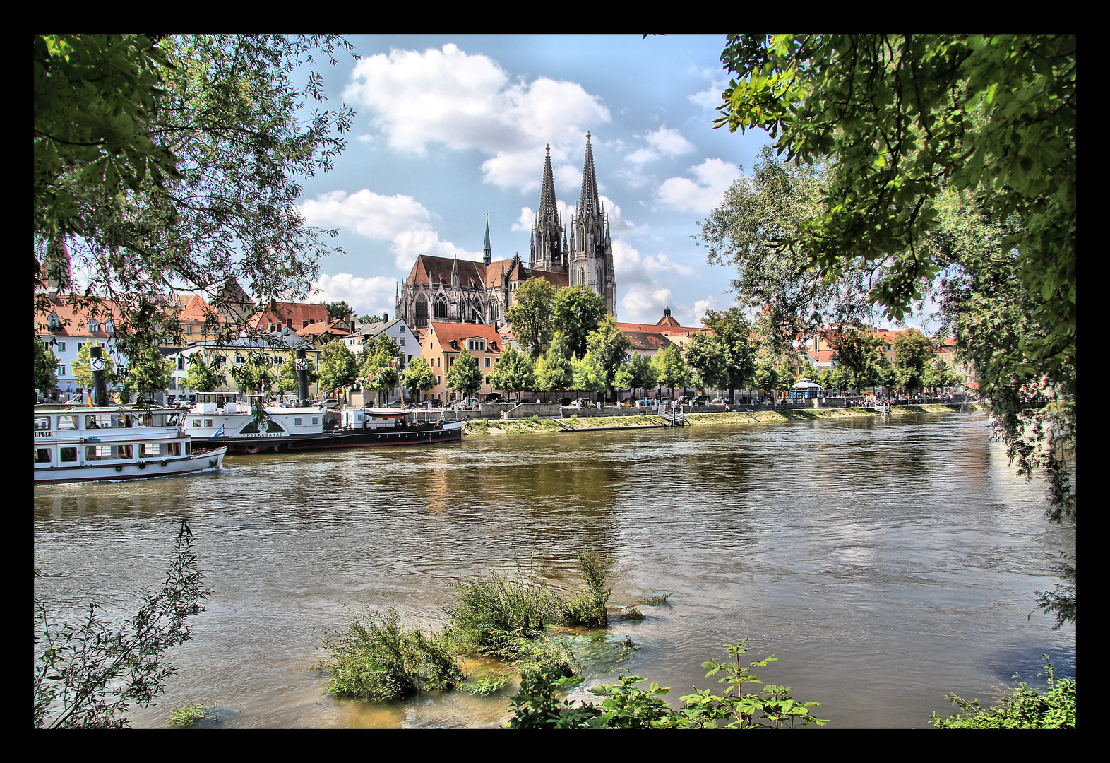 Schöner Blick auf den Regensburger Dom