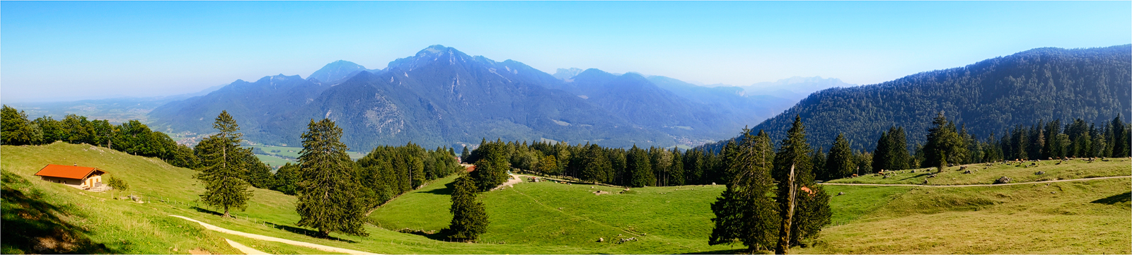 Schöner Blick auf die Bayerischen Voralpen