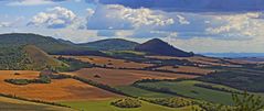 Schöner Blick vom 476m hohen Cicov, einem wunderbaren "Grasberg" im...