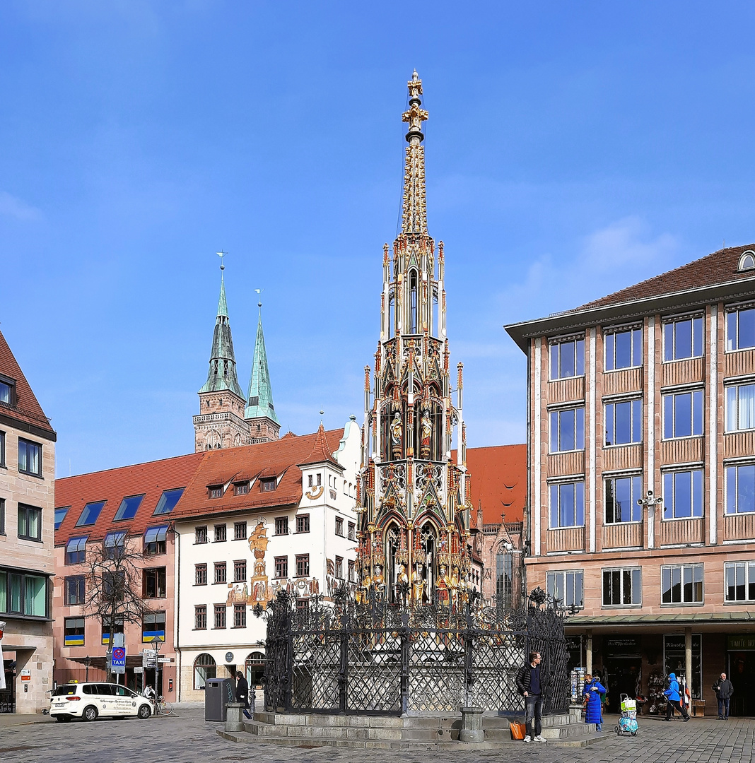 Schöner Brunnen in Nürnberg