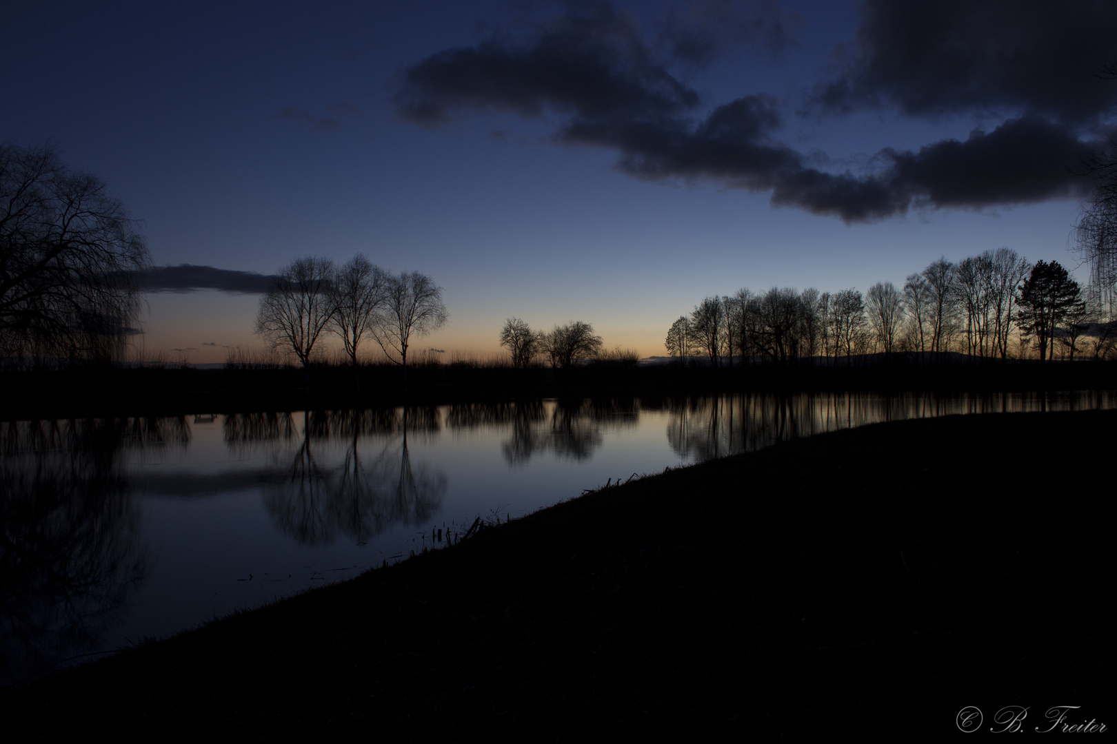 Schöner Sonnenuntergang am Reichelsheimer Jägerteich