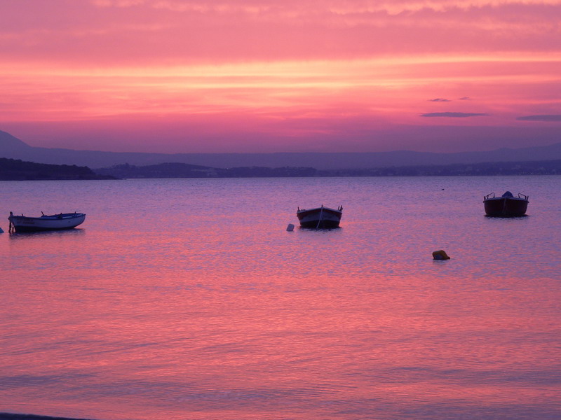 Schöner Sonnenuntergang in Griechenland