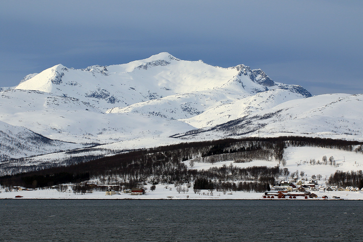 schöner Wintertag bei Tromsø