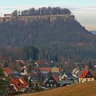 "Schöner wohnen" in Pfaffendorf im Noden mit der Festung Königstein...